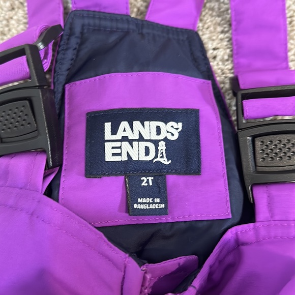 Lands End Squall snow bib 2T - Picture 2 of 4
